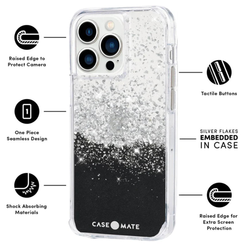 Case-Mate Karat - Hülle für iPhone 13 Pro verziert mit Onyx (Onyx)