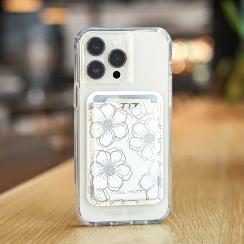 Case-Mate Magnetischer Kartenhalter MagSafe – Magnetische Geldbörse (Floral Gems)