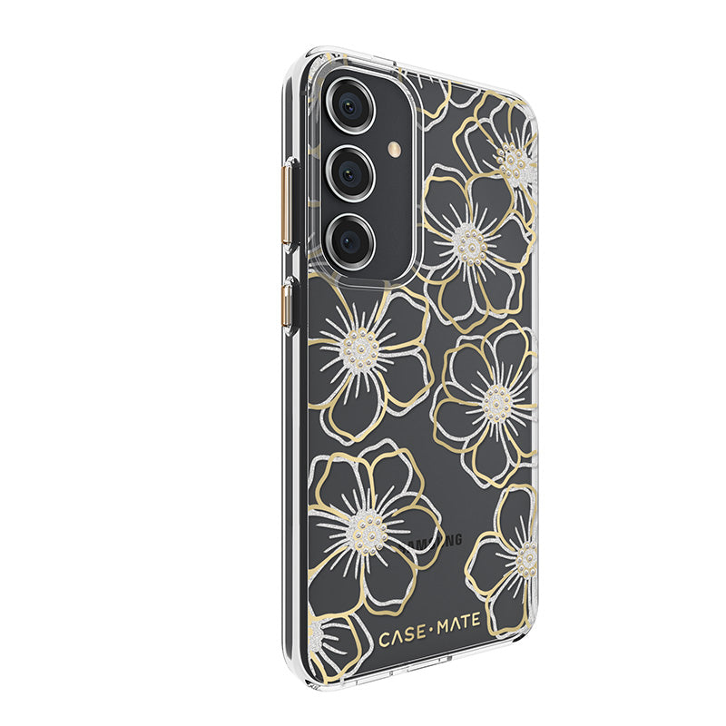 Case-Mate Floral Gems - Hülle für Samsung Galaxy S24+ (Gold)