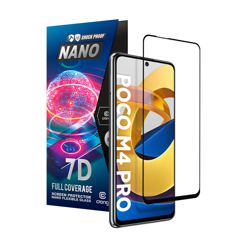 Crong 7D Nano Flexible Glass – vollständig abdeckender Hybrid-Displayschutz 9H POCO M4 Pro 5G