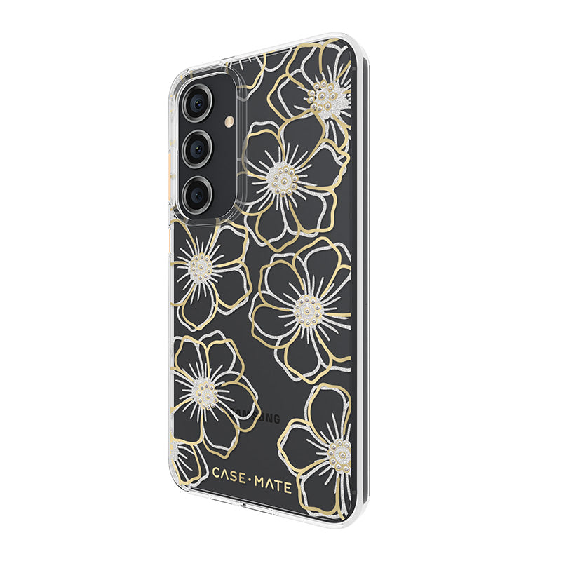 Case-Mate Floral Gems - Hülle für Samsung Galaxy S24+ (Gold)