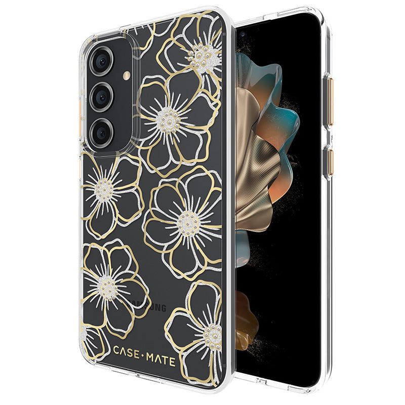 Case-Mate Floral Gems - Hülle für Samsung Galaxy S24+ (Gold)