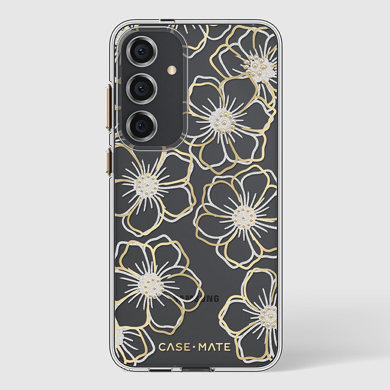 Case-Mate Floral Gems - Hülle für Samsung Galaxy S24+ (Gold)