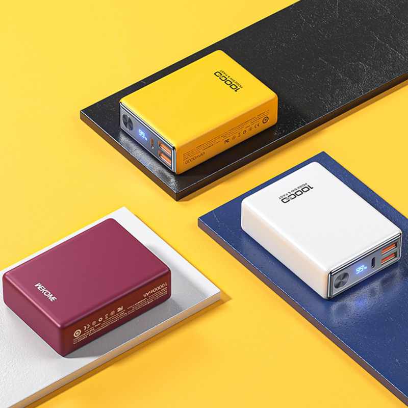WEKOME WP-27 Tint Series – Powerbank 10000 mAh Superschnellladung USB-C PD 20 W + 2x USB-A QC3.0 22,5 W (Rot)
