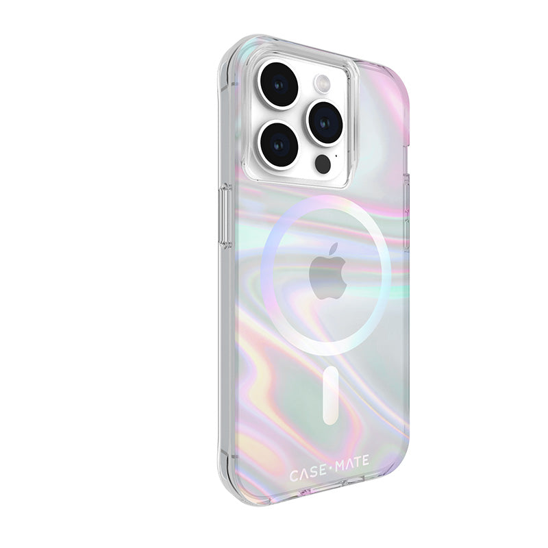 Case-Mate Soap Bubble MagSafe – iPhone 15 Pro Hülle (irisierend)