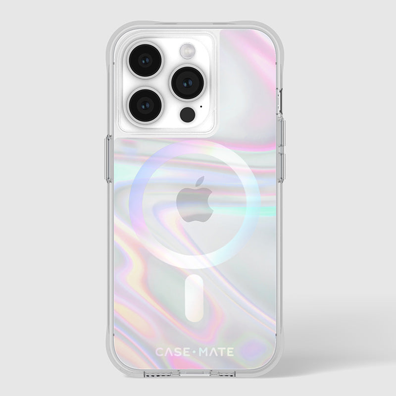Case-Mate Soap Bubble MagSafe – iPhone 15 Pro Hülle (irisierend)