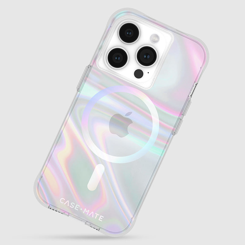 Case-Mate Soap Bubble MagSafe – iPhone 15 Pro Hülle (irisierend)
