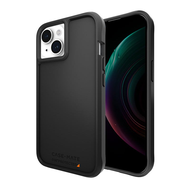 Case-Mate Ultra Tough Plus D3O MagSafe - Hülle für iPhone 15 / iPhone 14 / iPhone 13 (Schwarz)
