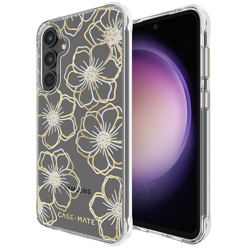 Case-Mate Floral Gems - Hülle für Samsung Galaxy S23 FE 5G (Gold)