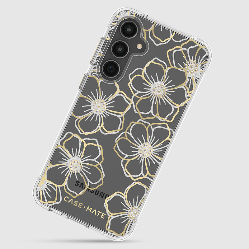Case-Mate Floral Gems - Hülle für Samsung Galaxy S23 FE 5G (Gold)