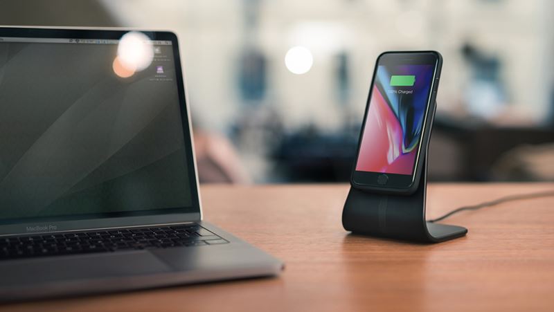 XVIDA Fast Charging Desk Stand - Inductive charger for Samsung Quick Charge 2.0 (Black)