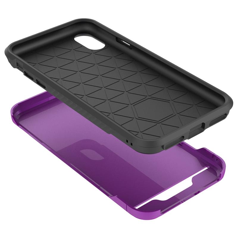 Zizo Star Diamond Hybrid Cover für iPhone X (Lila/Schwarz)
