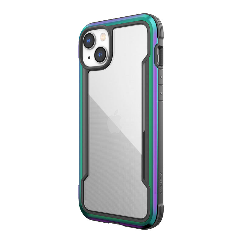 X-Doria Raptic Shield - Aluminum Case for iPhone 14 Plus (Drop-Tested 3m) (Iridescent)