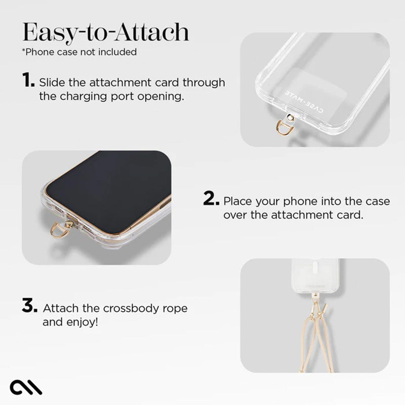 Case-Mate Phone Crossbody Rope – Schultergurt für Telefon (Beige)