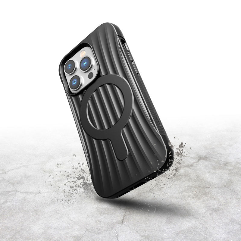 X-Doria Raptic Clutch MagSafe - Biodegradable case for iPhone 14 Pro (Drop-Tested 3m) (Black)