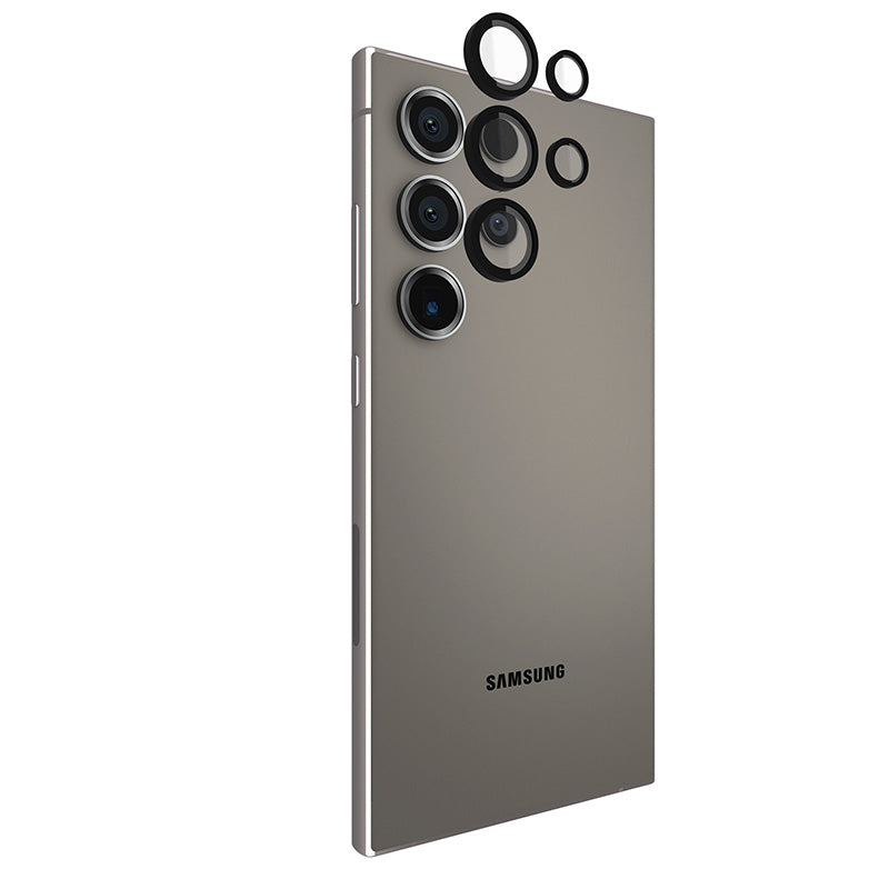 Case-Mate Aluminium Ring Lens Protector – Schutzglas für das Kameraobjektiv des Samsung Galaxy S24 Ultra (Schwarz)
