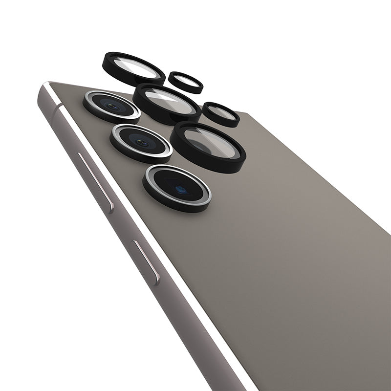 Case-Mate Aluminium Ring Lens Protector – Schutzglas für das Kameraobjektiv des Samsung Galaxy S24 Ultra (Schwarz)
