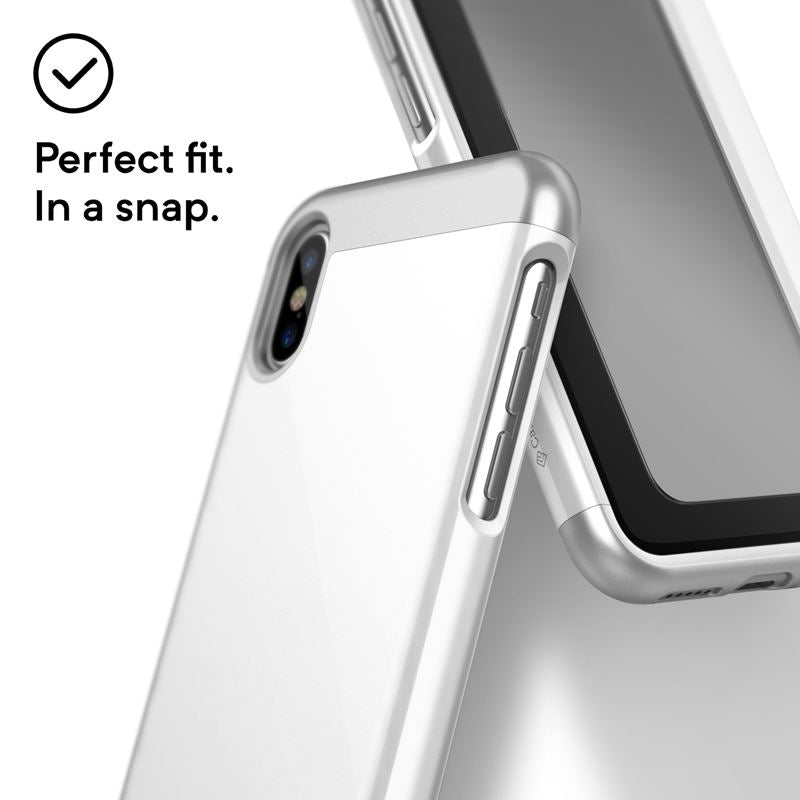 Caseology Savoy Hülle für iPhone Xs / X (Weiß)