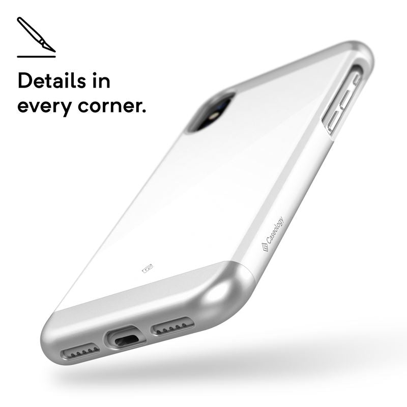 Caseology Savoy Hülle für iPhone Xs / X (Weiß)
