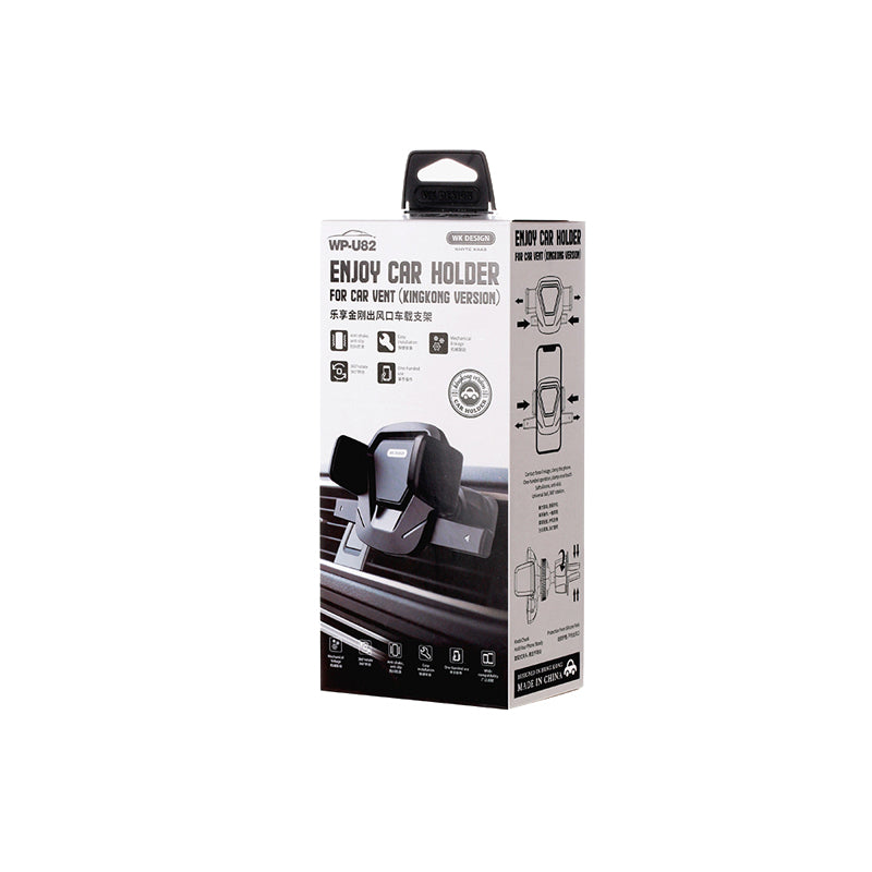 WEKOME WP-U82 King Kong Series - Mechanical car holder for phones 4.7"- 6.5" (Black)