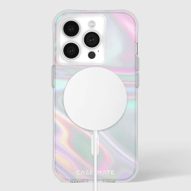 Case-Mate Soap Bubble MagSafe – iPhone 15 Pro Hülle (irisierend)