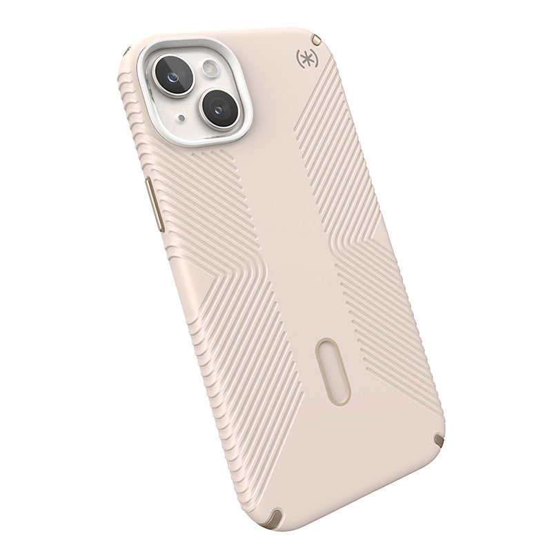 Speck Presidio2 Grip ClickLock &amp; Magsafe – Hülle für iPhone 15 Plus / iPhone 14 Plus (Bleached Bone / Heirloom Gold / Hazel Brown)