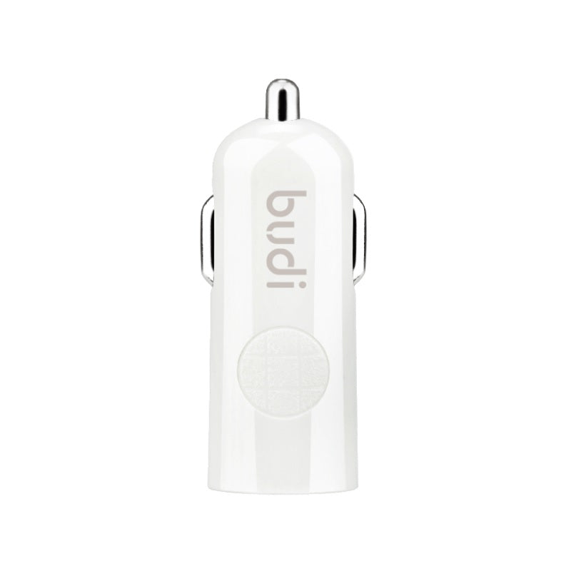 Budi – 1 USB-Autoladegerät mit LED-Anzeige + Lightning-Kabel