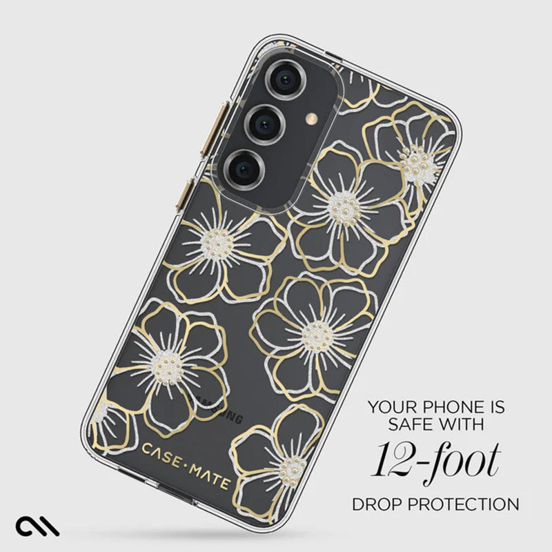 Case-Mate Floral Gems - Hülle für Samsung Galaxy S24+ (Gold)