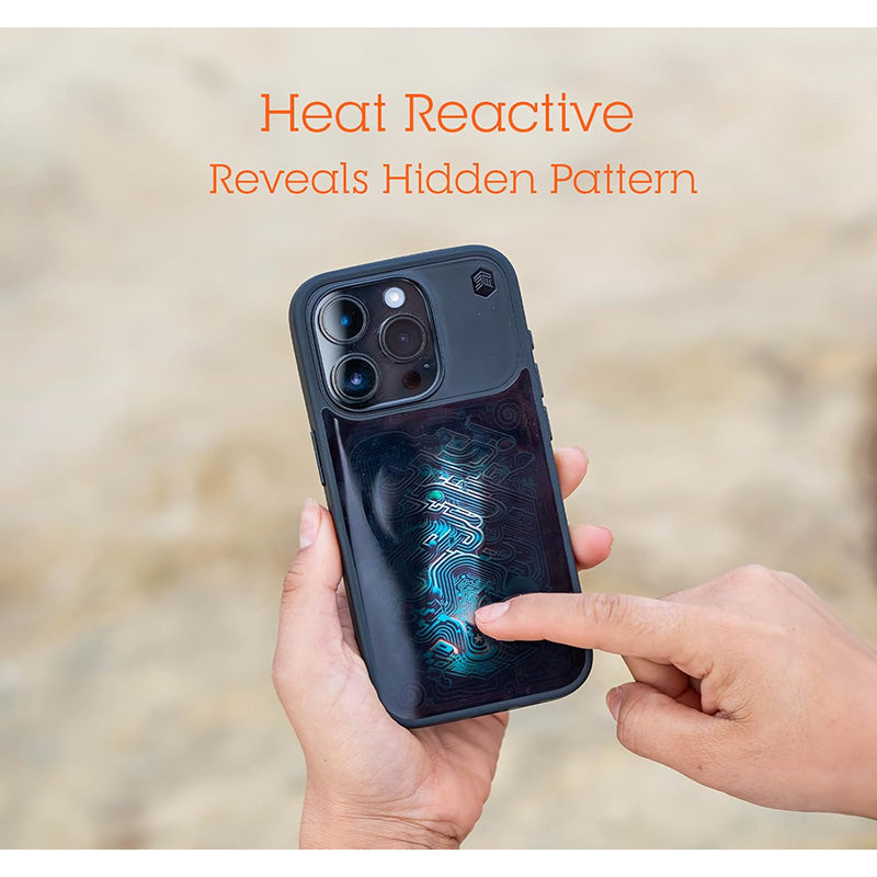 STM Reveal Warm MagSafe - Anti-stress case for iPhone 15 Pro (Black Realm)