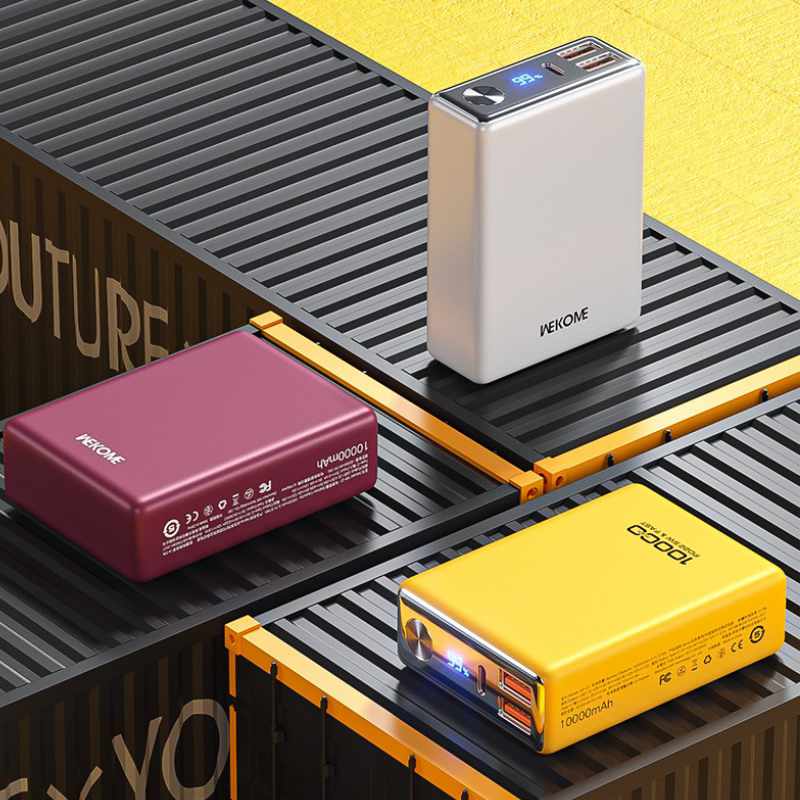 WEKOME WP-27 Tint Series – Powerbank 10000 mAh Superschnellladung USB-C PD 20 W + 2x USB-A QC3.0 22,5 W (Weiß)