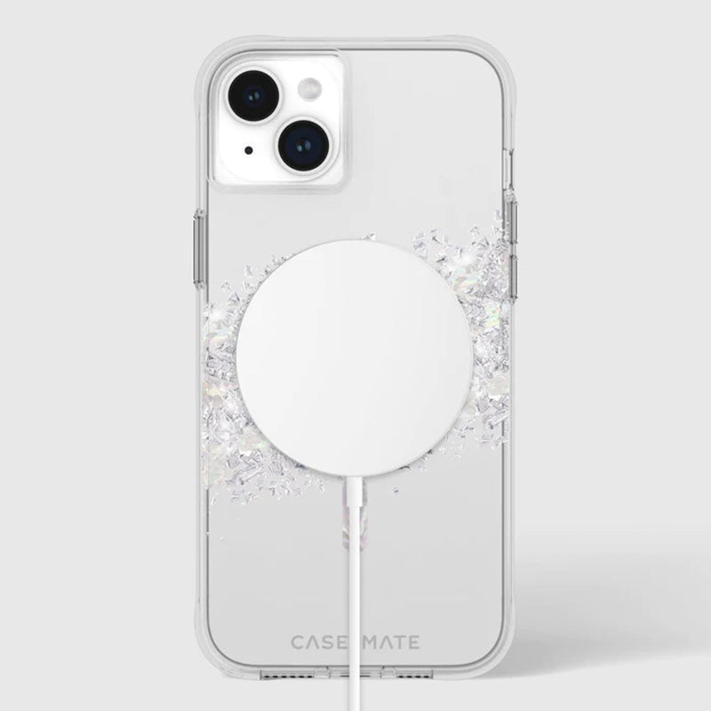 Case-Mate Karat MagSafe – iPhone 15 Plus Hülle mit Perlmutt (Ein Hauch von Perle)
