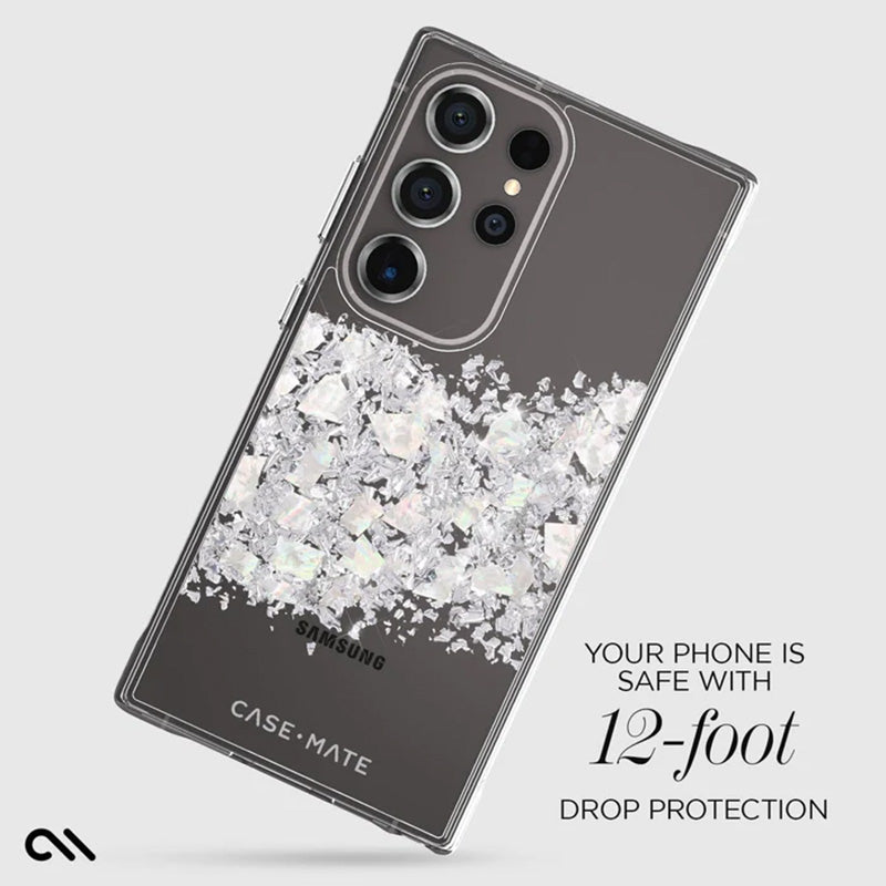 Case-Mate Karat - Samsung Galaxy S24 Ultra Hülle verziert mit Perlmutt (A Touch of Pearl)