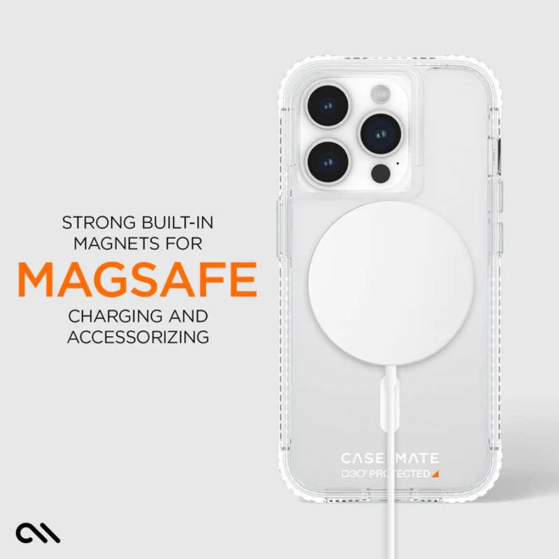Case-Mate Ultra Tough plus D3O MagSafe - iPhone 15 Pro Hülle (Klar)