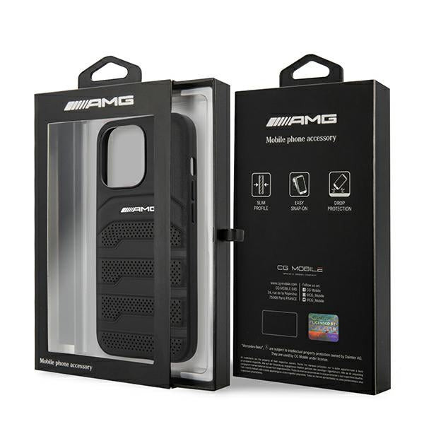 AMG Debossed Lines - hoesje voor iPhone 14 Pro Max (zwart)
