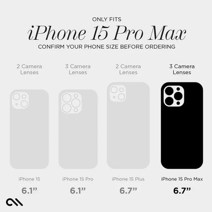 Case-Mate Silicone MagSafe - Hülle iPhone 15 Pro Max (Schwarz)