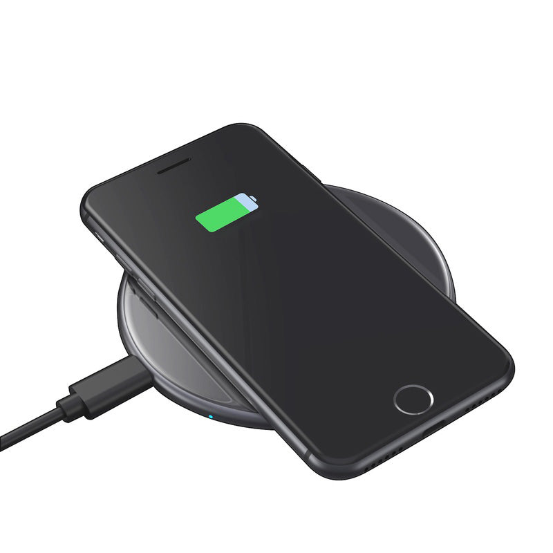 Crong Qi Fast Wireless Charger with Aluminium & Armorplate housing 15W (black)