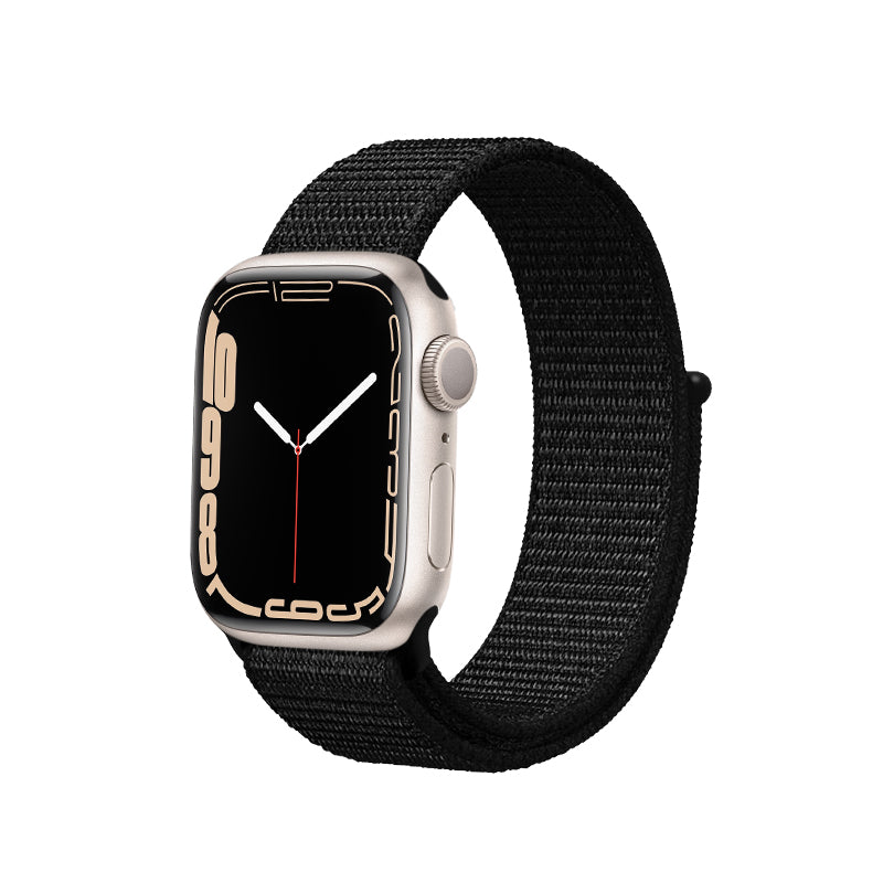 Crong Reflex sportband voor Apple Watch 42/44/45 mm (zwart)