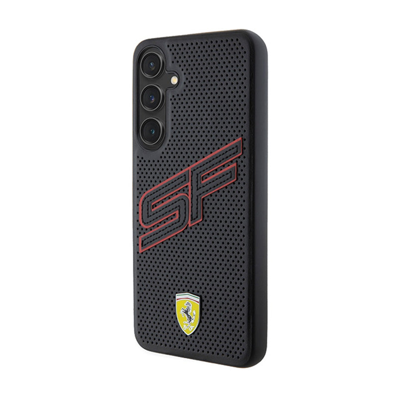 Ferrari Big SF geperforeerd - Samsung Galaxy S24 hoesje (zwart)