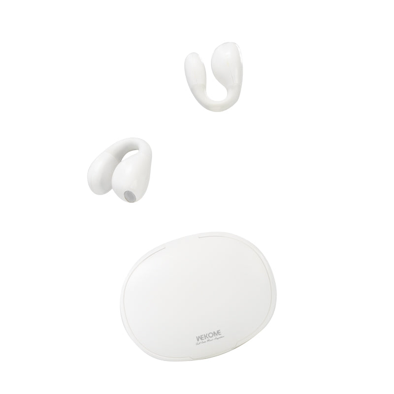 WEKOME VA12 Clip-On - Wireless Bluetooth V5.2 TWS headphones with charging case (White)