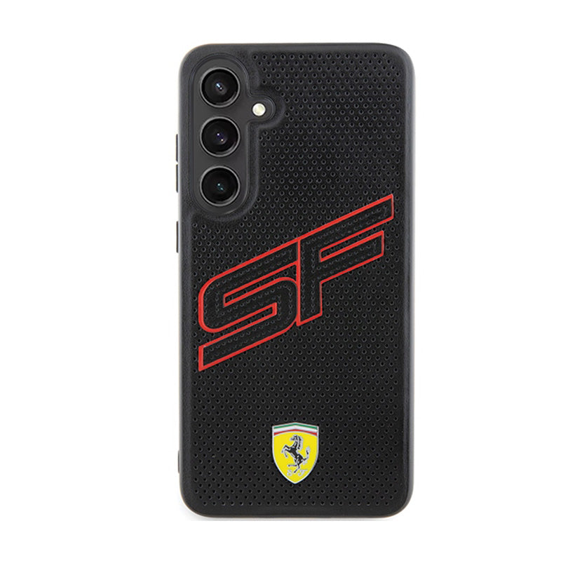 Ferrari Big SF geperforeerd - Samsung Galaxy S24 hoesje (zwart)