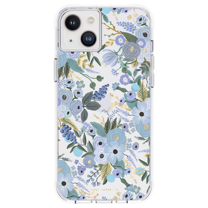 Rifle Paper Clear - Hülle für iPhone 14 Plus (Garden Party Blue)