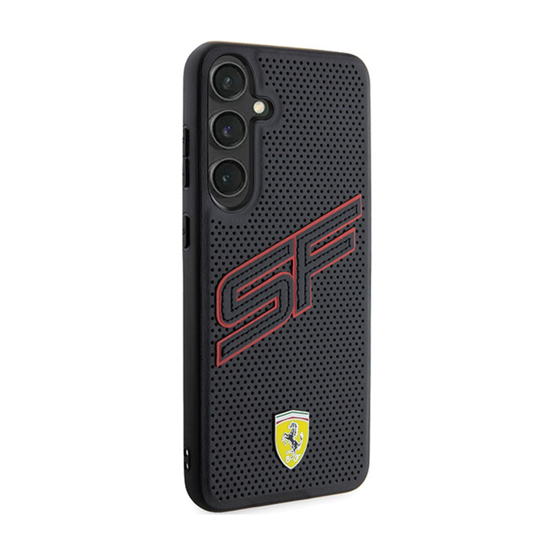 Ferrari Big SF geperforeerd - Samsung Galaxy S24 hoesje (zwart)