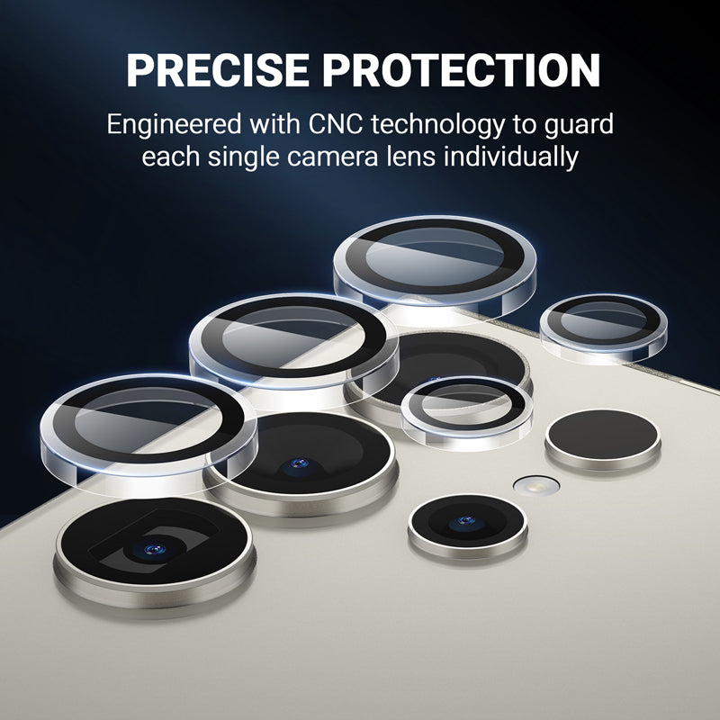 Crong Lensring - Gehard glas voor de cameralens Samsung Galaxy S24 Ultra (helder)