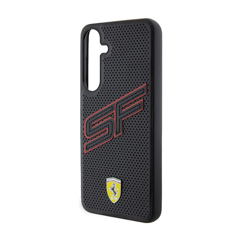 Ferrari Big SF geperforeerd - Samsung Galaxy S24 hoesje (zwart)