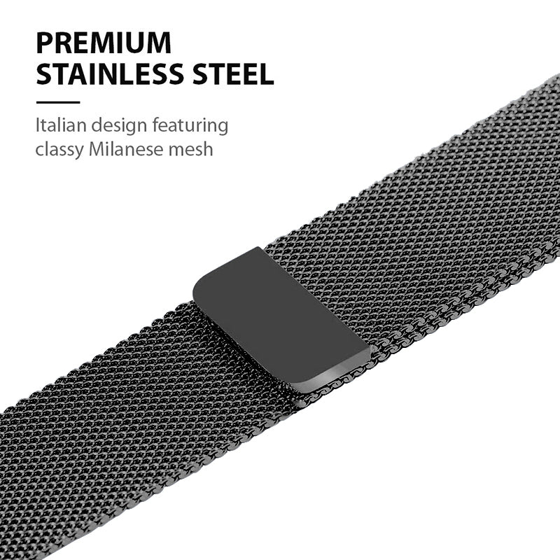 Crong Milano Steel - Roestvrijstalen band voor Apple Watch 42/44/45/49mm (Grafiet)