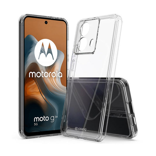 Crong Crystal Shield Cover - Hoesje voor Motorola Moto G34 (Transparant)