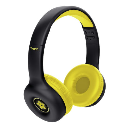 Trust Nouna – Kabellose Bluetooth-Over-Ear-Kopfhörer für Kinder (Schwarz)