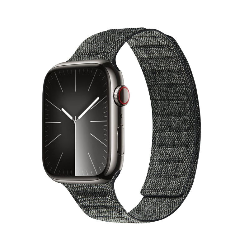 Crong Melange - Magnetarmband für Apple Watch 42/44/45/49 mm (schwarz meliert)