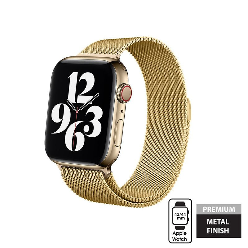 Crong Milano Steel for Apple Watch 42/44/45/49 mm (Gold)