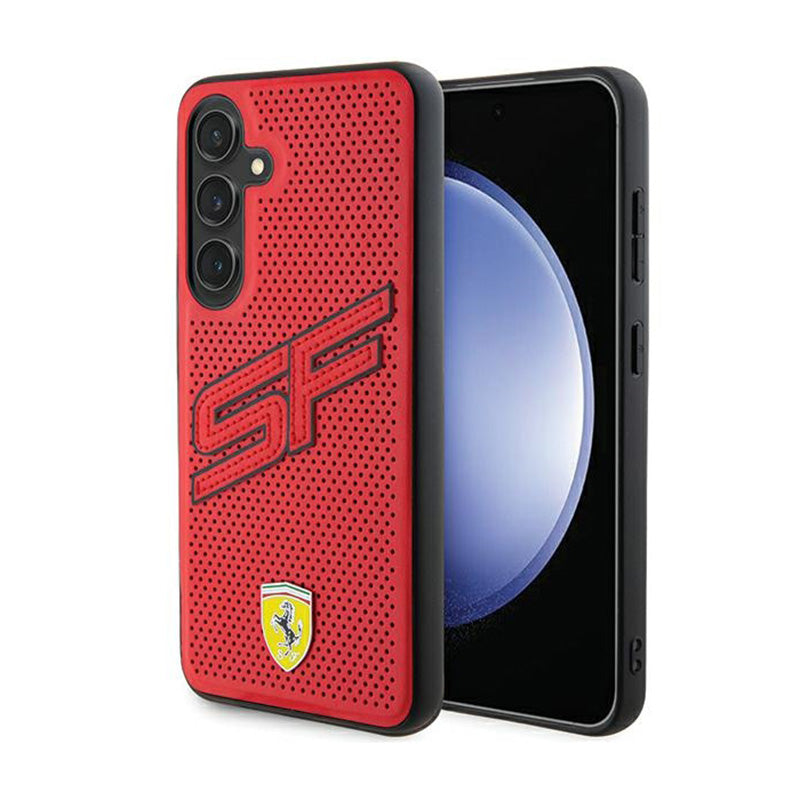 Ferrari Big SF geperforeerd - Samsung Galaxy S24 hoesje (rood)